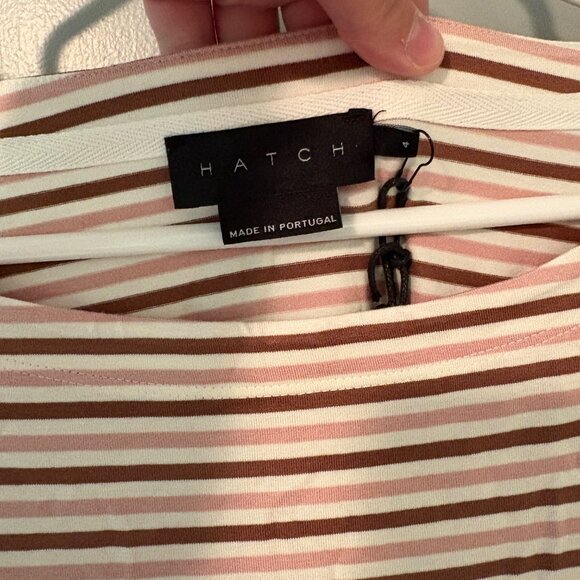 Hatch Maternity The Perfect Longsleeve Tee Pink Stripe Size 4 XL - Picture 4 of 7